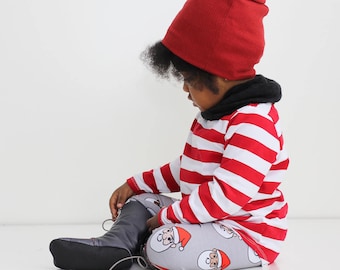 Red and White Stripe Long Sleeve T-shirt, Baby Toddler Shirt, Where’s Waldo, Etsy Kid's Fashion, Christmas Outfit, Christmas T-shirt