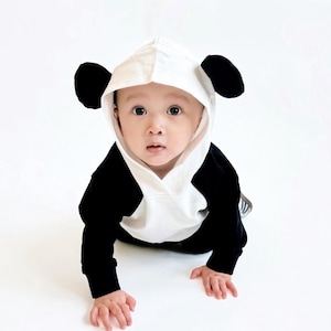 Unisex Panda Bear Hoodie AND Joggers, Boy Girl Play Dress-Up Costume Halloween Costume, Cotton Baby Costume, Easy, Cute Panda Hoodie, Comfy