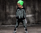GLOW in the DARK SKELETON Costume Toddler Boy Halloween, Cool Boy Clothes, Skeleton Joggers, Punk Rock Kid 39 s, Easy Baby Halloween Outfit