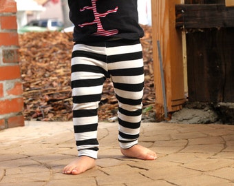 baby girl baby boy black and white striped leggings toddler boy toddler girl halloween leggings baby pirate pants toddler halloween