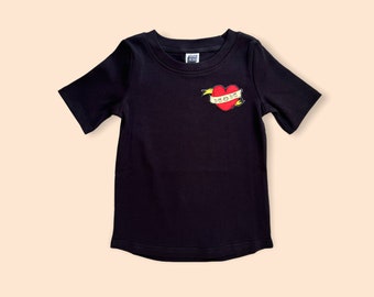 Tattoo style patch Mom T-Shirt, Baby Mother's Day Shirt, Toddler Mother's Day Shirt, Mother's Day, Mama's boy, momma's boy, cool toddler boy