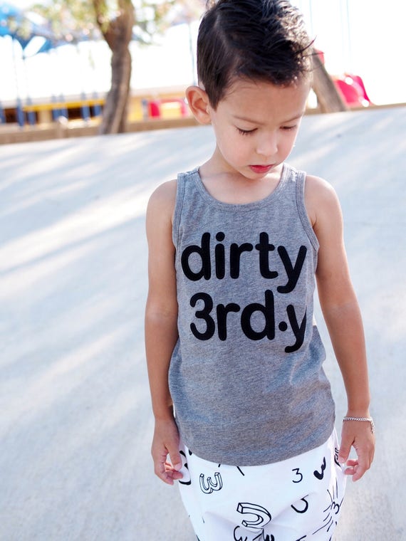Pelagic Gå vandreture Stolthed Toddler Boy dirty 3rdy Tank Top T-shirt White - Etsy
