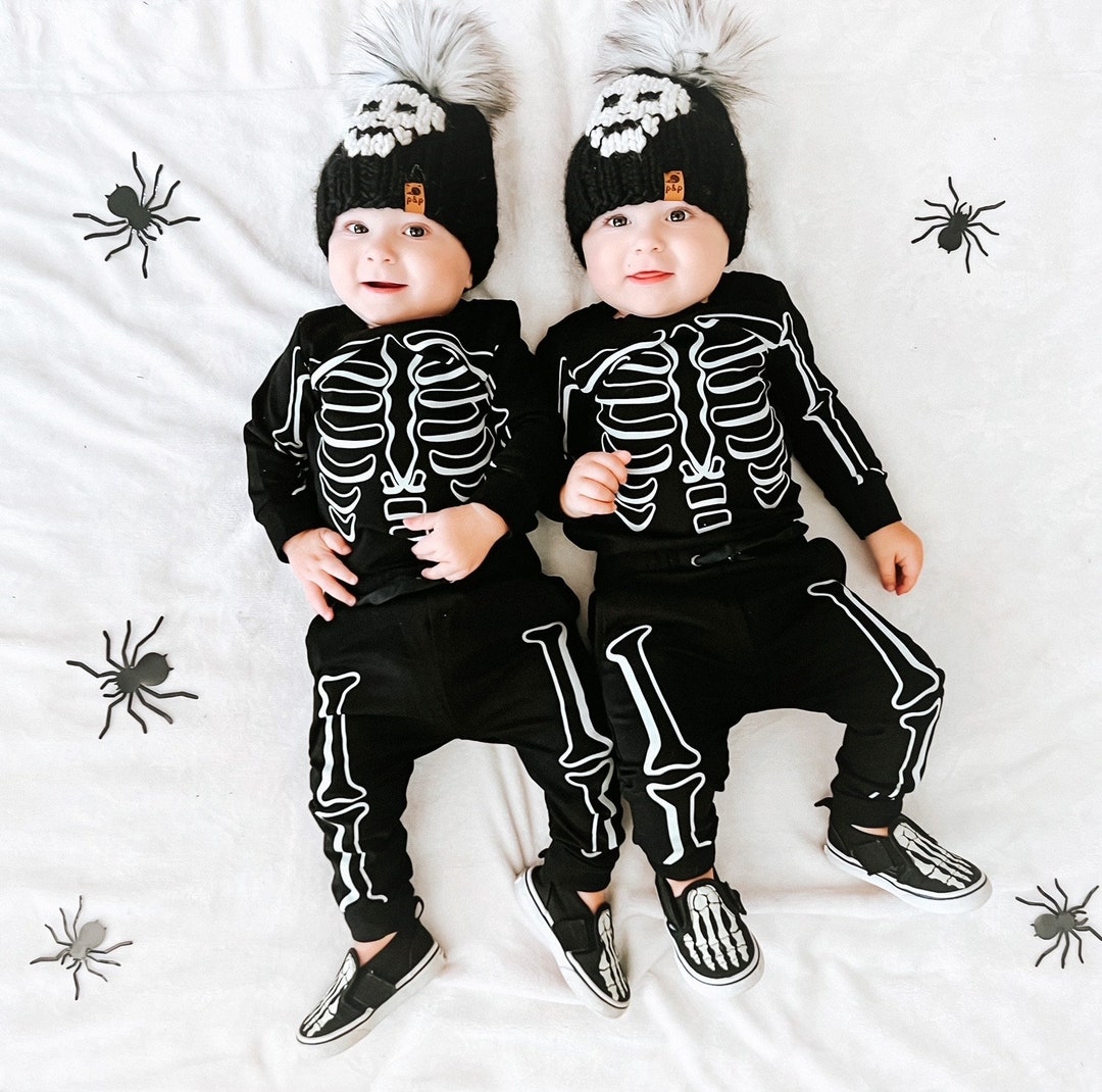 GLOW in the DARK SKELETON Costume Toddler Boy Halloween Cool Boy