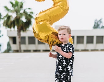 2! Two. Balloon party 2nd Birthday SHIRT ONLY, Toddler Baby Boy Girl, 2 year old Birthday Party Outfit, Monochrome Birthday, Two cool shirt