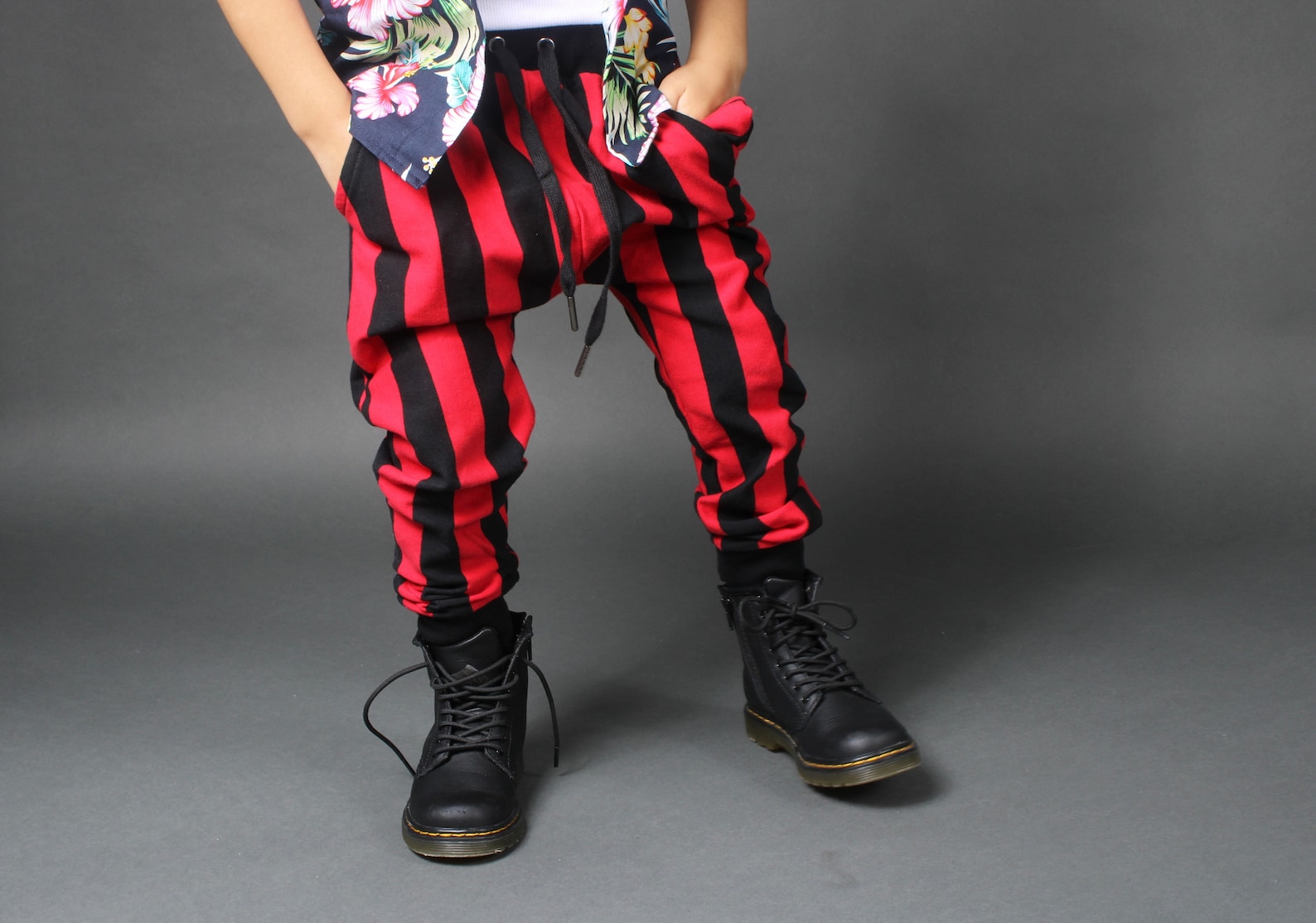 Kid's Baby Ace Ventura Pants Red and Black Vertical Etsy