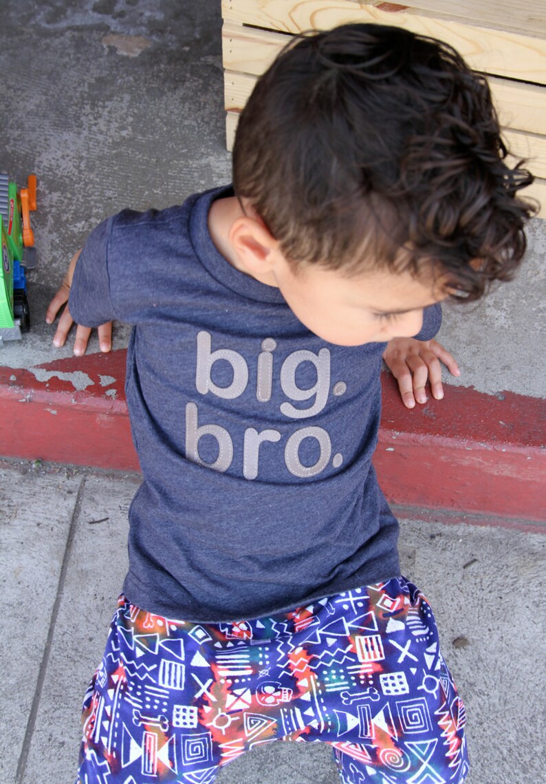 BIG. BRO Baby Boy, Toddler Boy big bro big brother T-shirt Heather Navy Grey Black Red, 2T, 3T, 4T, 5T, Etsy kid's fashion, bro tshirt image 3