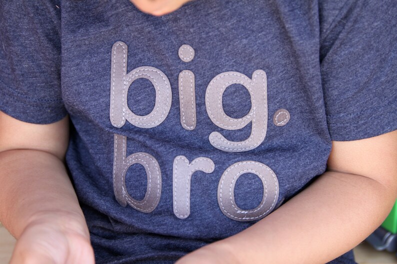 BIG. BRO Baby Boy, Toddler Boy big bro big brother T-shirt Heather Navy Grey Black Red, 2T, 3T, 4T, 5T, Etsy kid's fashion, bro tshirt image 2