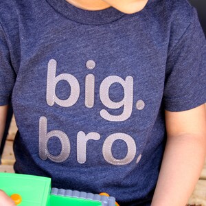 BIG. BRO Baby Boy, Toddler Boy big bro big brother T-shirt Heather Navy Grey Black Red, 2T, 3T, 4T, 5T, Etsy kid's fashion, bro tshirt image 4