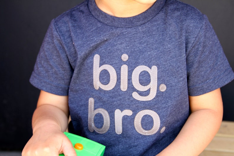 BIG. BRO Baby Boy, Toddler Boy big bro big brother T-shirt Heather Navy Grey Black Red, 2T, 3T, 4T, 5T, Etsy kid's fashion, bro tshirt image 1