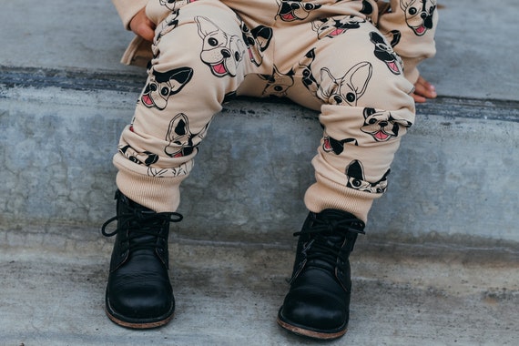 Unisex Kid's Jogger Pants Ready-to-ship, Boy's Girls Jogger Pants, Cool Kids  Clothes, Soft Baby Pants, Fitted Kid's Pants, Frenchie 