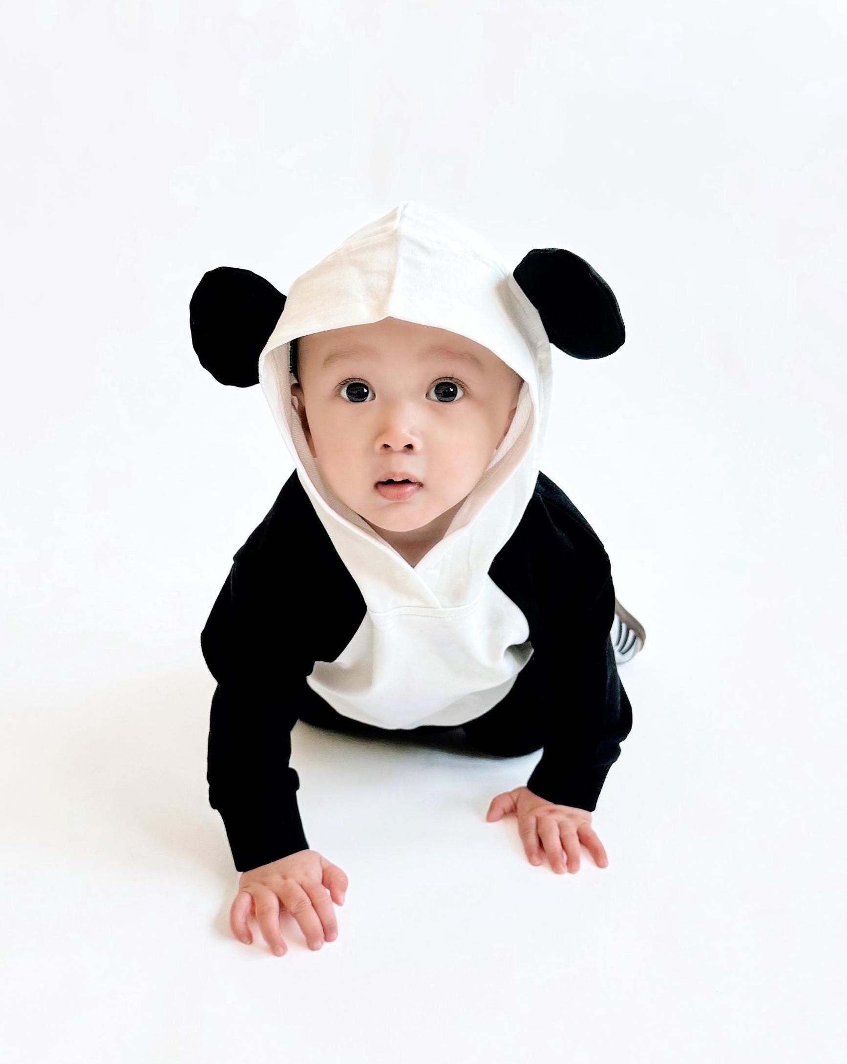 Unisex Panda Bear Hoodie AND Joggers, Free Shipping, Boy Girl Play Dress-Up Halloween Costume, Cotton Baby Costume, Easy, Cute Panda