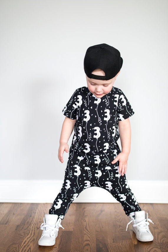 3rd Birthday Outfit Three T shirt 3rd Birthday Shirt Shirt and Pants Long Sleeve Etsy Kids Fashion Third Birthday Gift Wild and Three Etsy