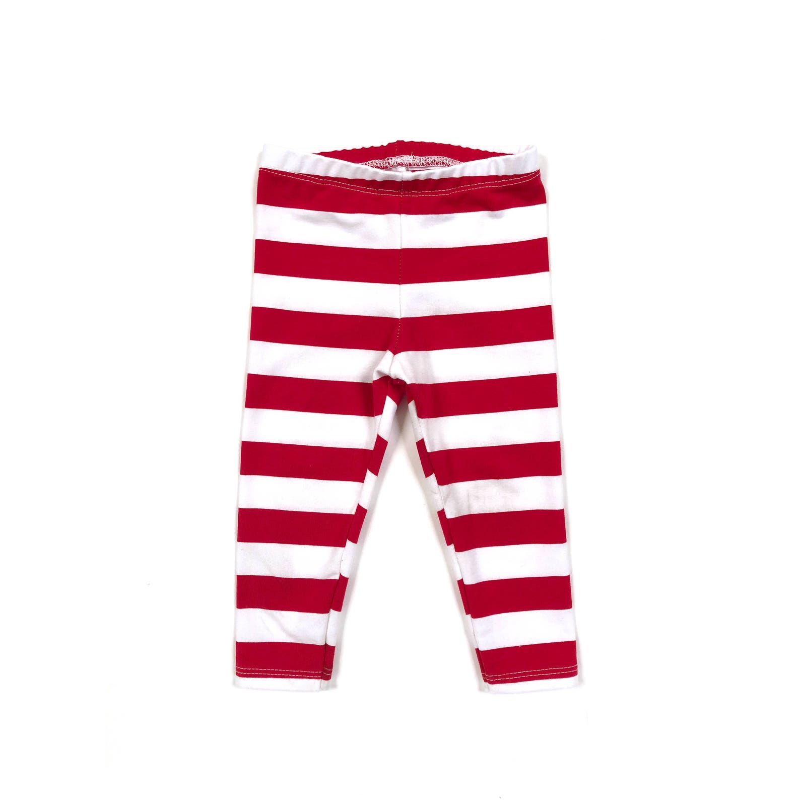 Baby Girl Baby Boy Red and White Striped Leggings Toddler Boy Etsy