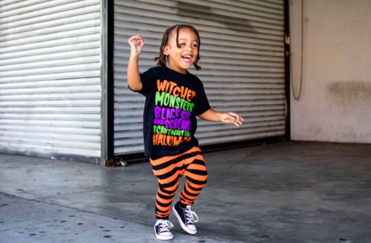 Orange and Black Stripe Harem Shorts 