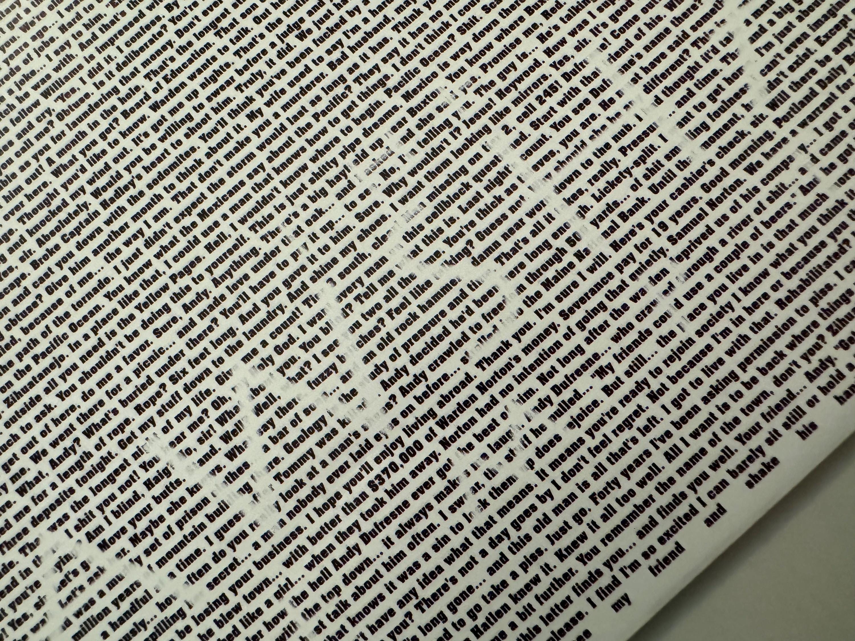 The Shawshank Redemption Movie Script Poster | Memorabilia Script ...