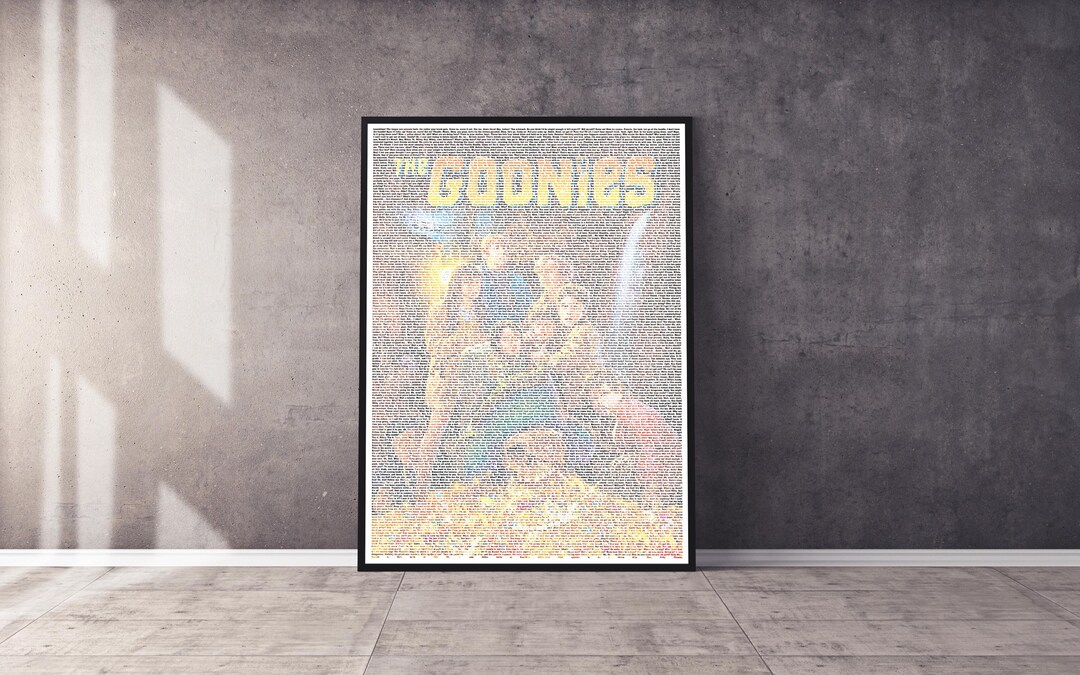 The Goonies Movie Script Poster Memorabilia Script Poster