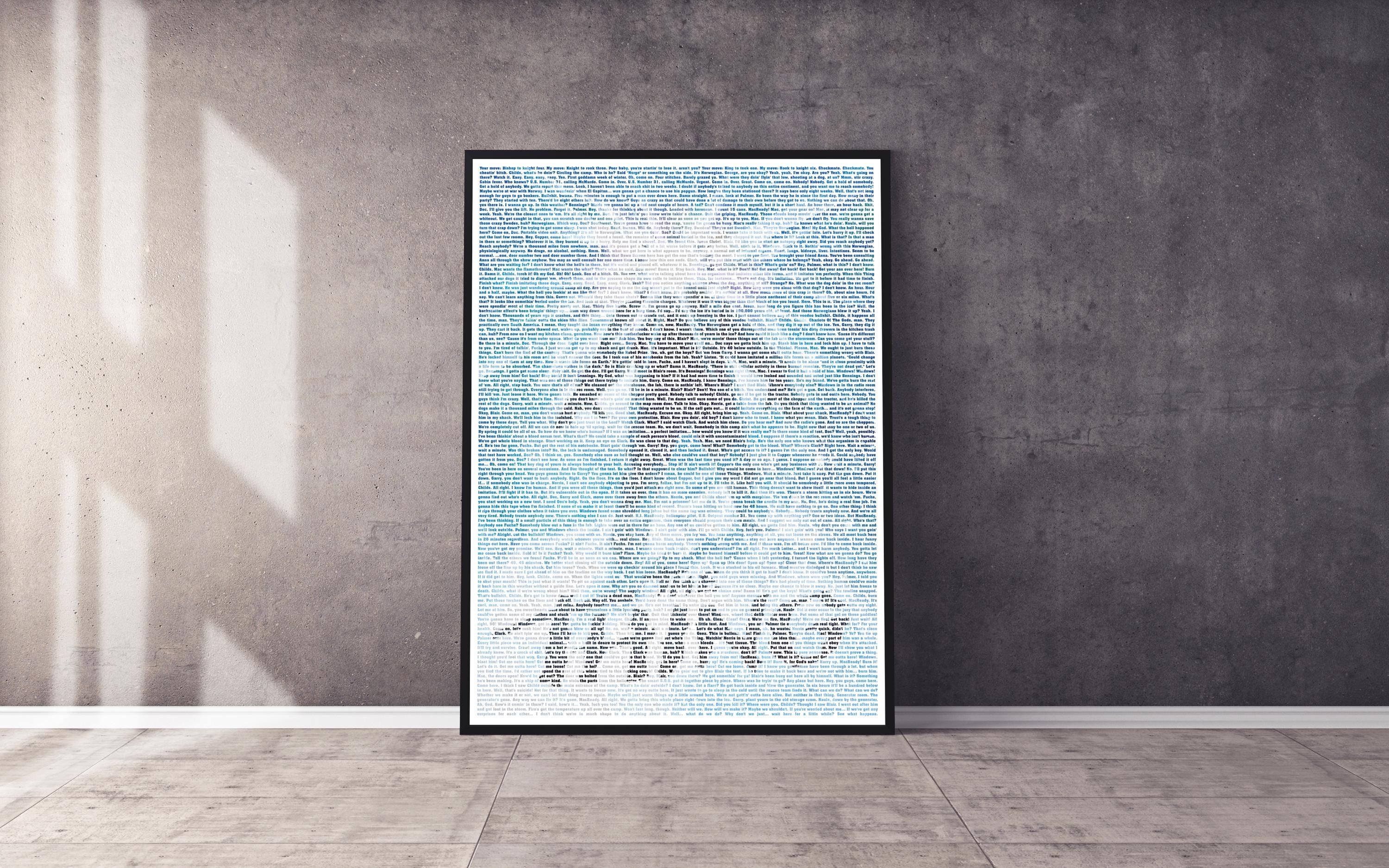 The Thing (1982) Affiche Film d'horreur américain de science-fiction Decor Art Kurt Russell Gift - France