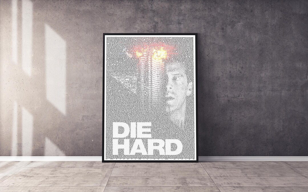 Die Hard Movie Script Poster | Memorabilia Script Poster ...
