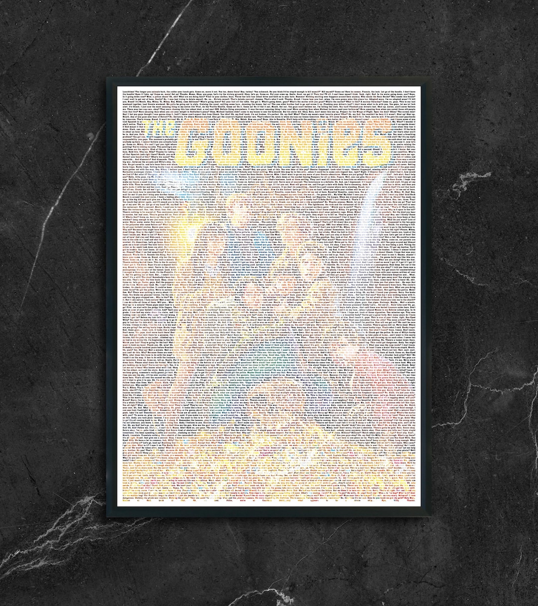 The Goonies Movie Script Poster Memorabilia Script Poster