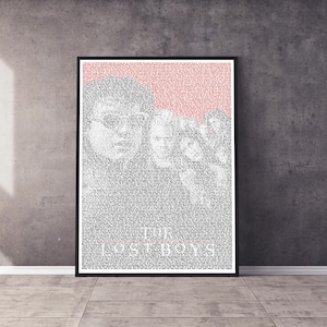 The Lost Boys Movie Script Poster | Memorabilia Script Poster | Professionally Printed Film Wall Art