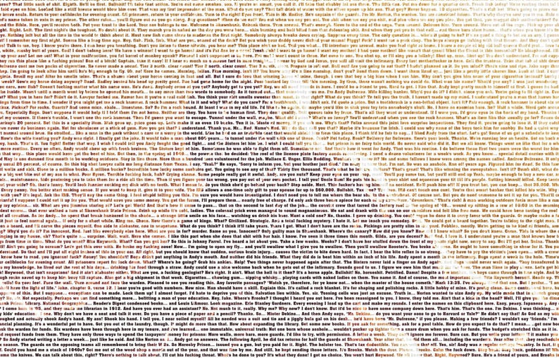 Redemptive Script The Shawshank Redemption Movie Script Poster | Memorabilia Script ...