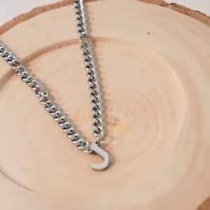 Colar com letras iniciais de 2 cores, letra de identificação para ele, marido, presente inicial para filho, presente para namorado, presente personalizado criado por design de joias WJS925