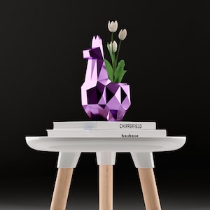 Print file Diamond Llama Planter Pot STL, digital download for 3D printing, home decor planter for plants and flowers