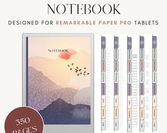 Digital Notebook for reMarkable Paper Pro - Aesthetic Templates - Daily Planner - Note Taking Essentials