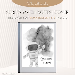 Sleep screen, notebook screen and cover for e-ink tablet | Suitable for Remarkable 1 and 2 tablets, Supernote and Boox | Screensaver | cover