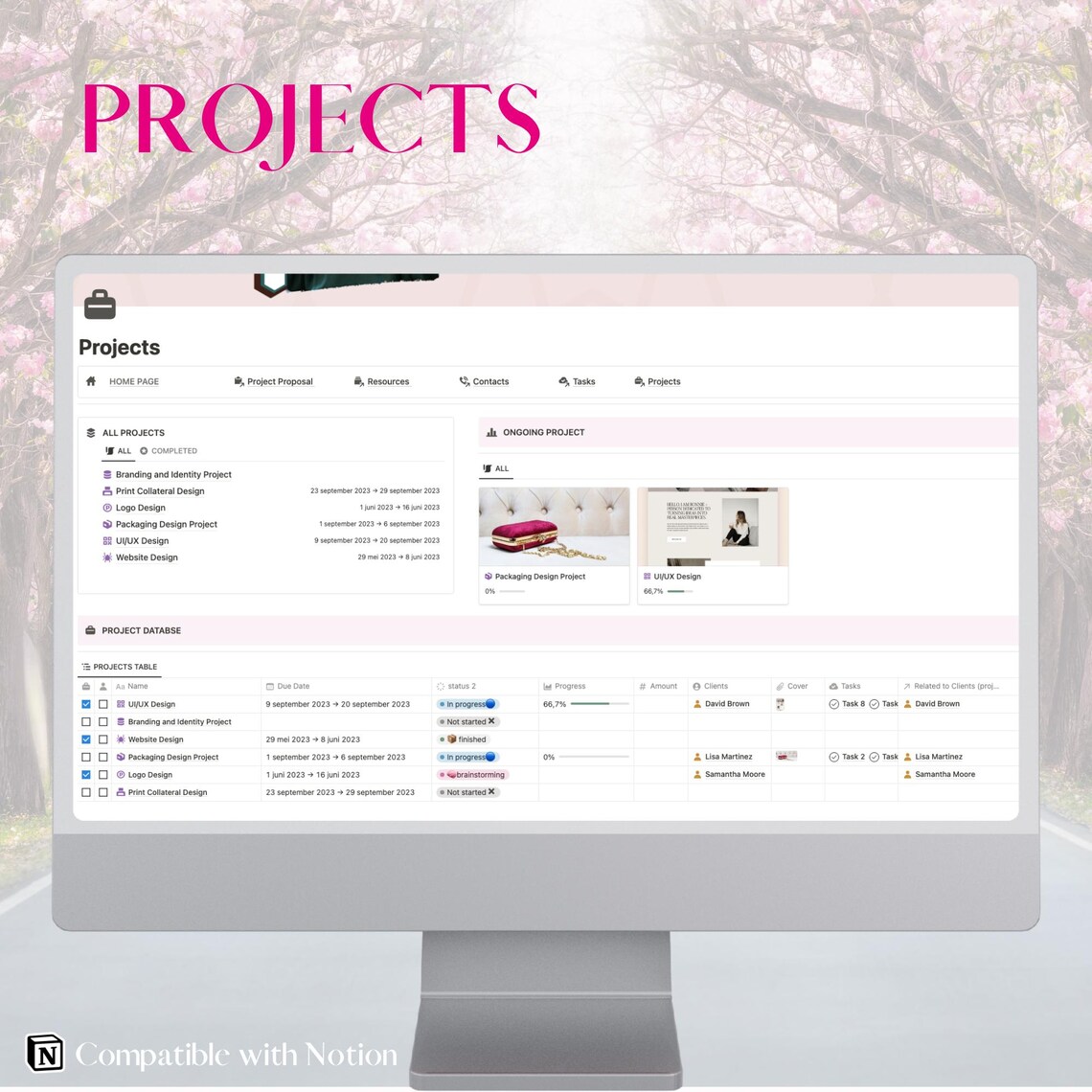 Freelance Business Notion Template | Business Dashboard | Service Based ...