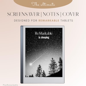 Sleep screen, notebook screen and cover for e-ink tablet | Suitable for Remarkable tablets | Screensaver | sleep screen | notebook | cover
