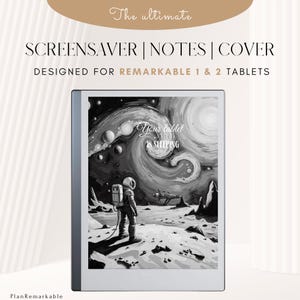 Sleep screen, notebook screen and cover for e-ink tablet | Suitable for Remarkable 1 and 2 tablets, Supernote and Boox | Screensaver | cover