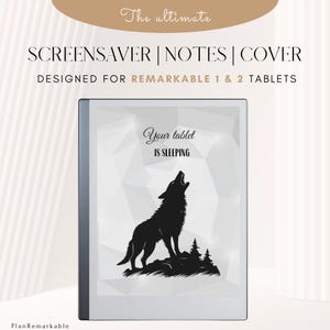Sleep screen, notebook screen and cover for e-ink tablet | Suitable for Remarkable 1 and 2 tablets, Supernote and Boox | Screensaver | cover