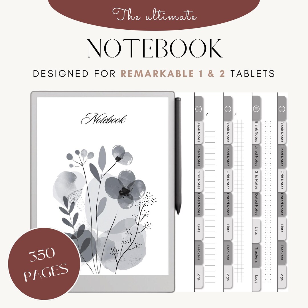 Notebook for E-ink Tablet | Suitable for Remarkable 1 & 2 Tablets ...
