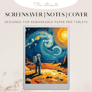 Schermo di sospensione, schermo del notebook e cover per tablet e-ink / Adatto per planner Remarkable Paper Pro / Screensaver / notebook / cover Space