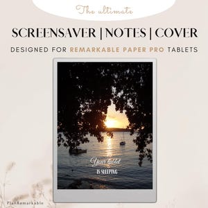 Sleep screen, notebook screen and cover for e-ink tablet | Suitable for Remarkable Paper Pro planner | Screensaver | notebook | Croatia
