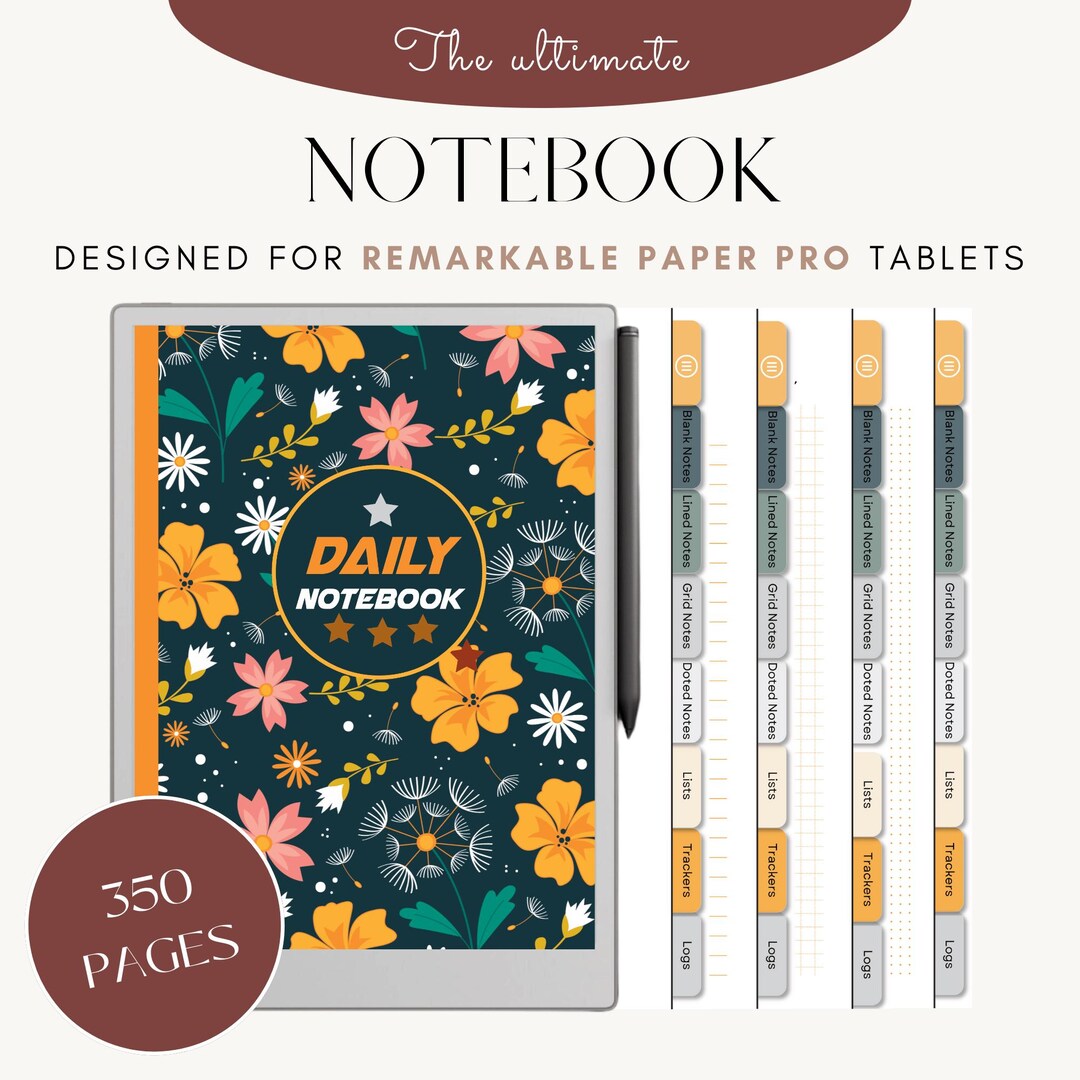Notebook for E-ink Tablet | Suitable for Remarkable Paper Pro Tablets ...