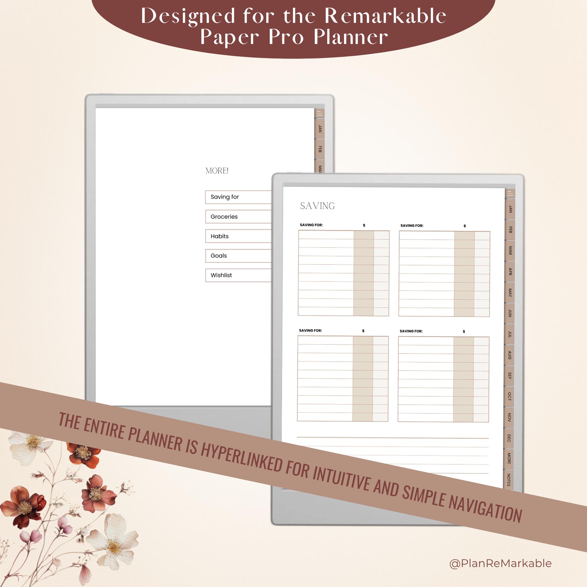 Think Ink Planner 2026 Weekly Planner Template for E-ink Tablet | Suitable for Remarkable ...