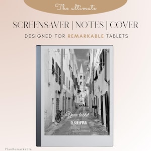 Sleep screen, notebook screen and cover for e-ink tablet | Suitable for Remarkable 1 and 2 tablets | Screensaver | notebook | cover