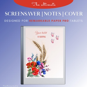 Schermo di sospensione, schermo del notebook e cover per tablet e-ink / Adatto per planner Remarkable Paper Pro / Screensaver / notebook / cover