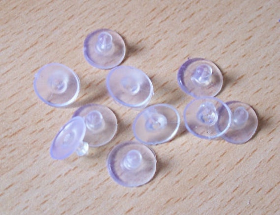100, 500 or 1,000 BULK Clear Silicone Rubber Earring Backs, Wholesale  Stoppers, Earring Nuts Ships Immediately From USA CL416 