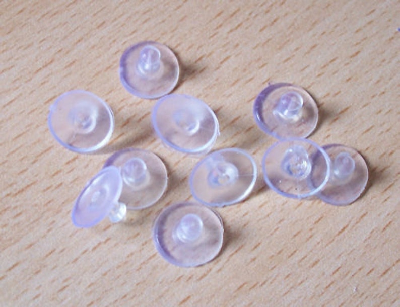 Clear Rubber Butterfly Earring Backs Stoppers 6mm X 11mm 10 Etsy UK