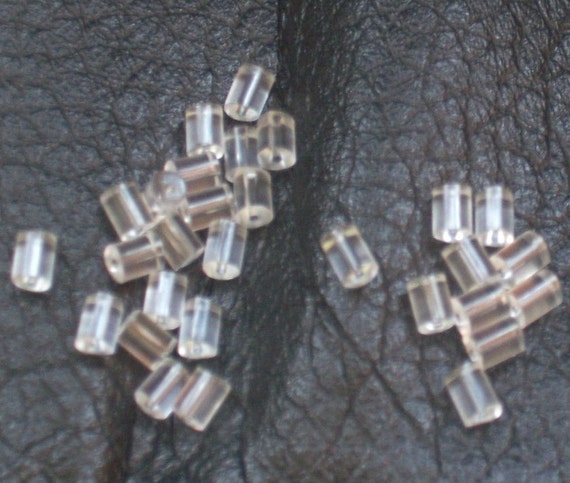 Clear Rubber Tube Earring Backs Stoppers 3x2mm 