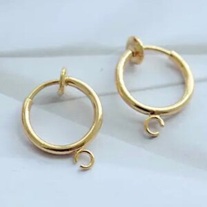 Spring Clip on Earring Findings With Loop - 3 Colours - Etsy