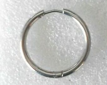 Stainless Steel Huggie Hoop Pierced and Spring Clip on Earrings