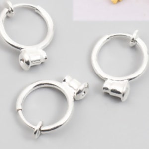 Post Pierced Spring Clip Earring Converters Findings - Silver, Gold and Rose Gold