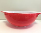 Vintage Friendship Red Pyrex 444 Cinderella Bowl