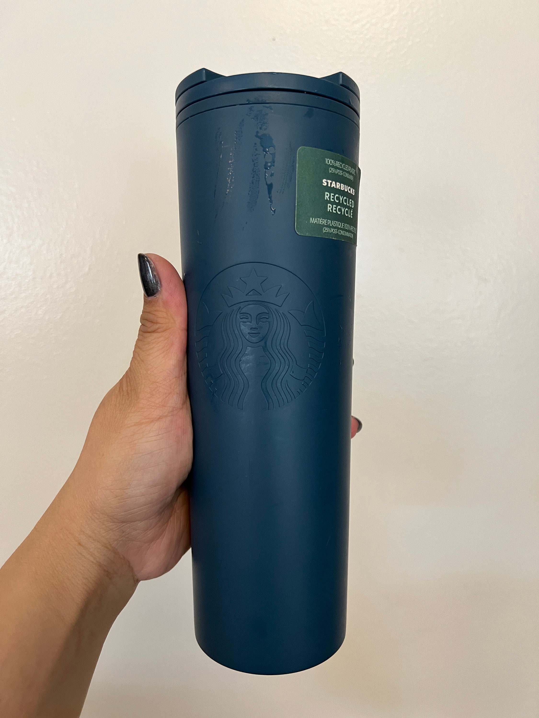 Starbucks Coffee Bullet Thermos 16 oz Brown Leather/Steel Barista Thermal  Flask