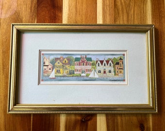 Helen Downing Hunter framed signed print - Walnut Cove Lane