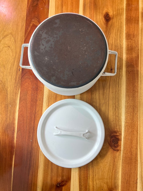 HACKMAN／FINEL／Seppo Mallat／casserole Vintage Mid-century Arabia Finel Finland Enamel Casserole - Seppo